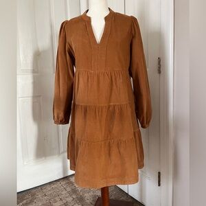 Lucky Brand Corduroy Tiered Dress